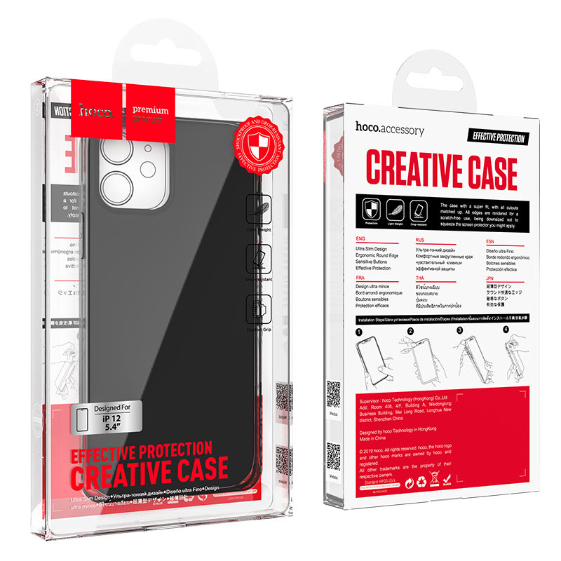 Чехлы и защитные стекла для iPhone - Чехол HOCO TPU Fascination series для iPhone 12 Mini