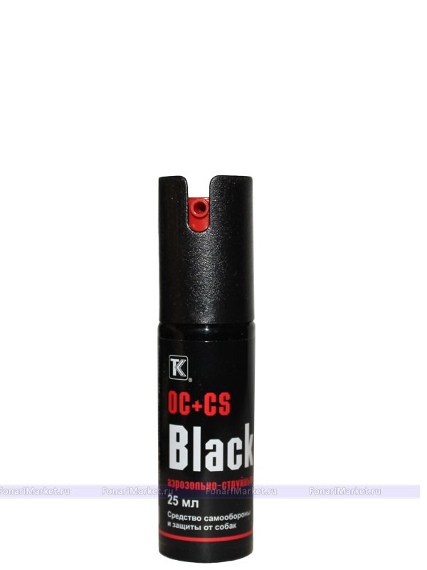 Газовые баллончики - Газовый баллончик OC-CS Black 25 мл.