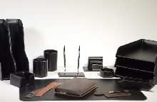 Мужские наборы из кожи - Подарочный набор руководителю мужчине из натуральной кожи Cuoietto Black 15
