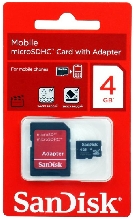 Карты памяти MicroSD - Карта памяти MicroSD SanDisk 4GB