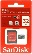 Карты памяти MicroSD - Карта памяти MicroSD SanDisk 32GB