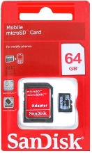 Карты памяти MicroSD - Карта памяти MicroSD SanDisk 64GB