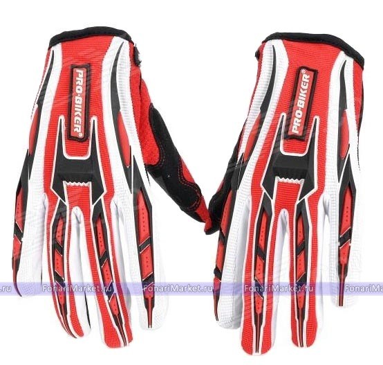 Перчатки - Мотоциклетные перчатки Pro-Biker «Красные»