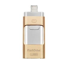Флешки i-FlashDrive - USB i-FlashDrive OTG для iPhone и iPad 128GB золотистый