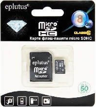 Карты памяти MicroSD - Карта памяти MicroSD Eplutus 8GB