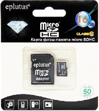 Карты памяти MicroSD - Карта памяти MicroSD Eplutus 16GB