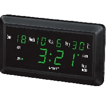 Настольные часы VST - Электронные часы VST-780W Зелёные