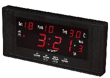 Настольные часы VST - Электронные часы VST-729W Красные