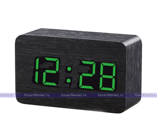 Электронные часы VST-863 деревянный корпус 
