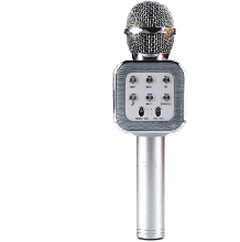 Караоке микрофоны - Караоке микрофон Tuxun WS-1818 Серебро