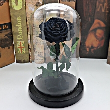 Розы в колбе - Роза в колбе 32 см. King Size - Чёрная