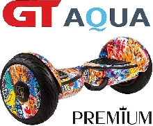 Гироскутеры 10.5 дюймов GT - Гироскутер Smart Balance GT AQUA Самобаланс +APP Оранжевый Граффити 10.5 дюймов