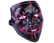 Светящиеся маски - Светящаяся неоновая маска - Розовая