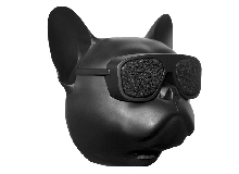 Портативные колонки - Беспроводная колонка Голова собаки чёрная