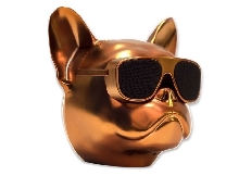 Портативные колонки - Беспроводная колонка Голова собаки золото