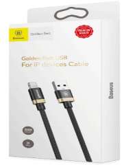 Кабели Baseus - Baseus Golden Belt Series USB Cable For IP 1M Black + red