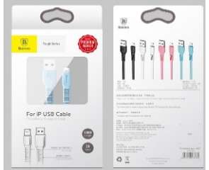 Кабели Baseus - Baseus tough series cable USB For IP 2A 1M Pink