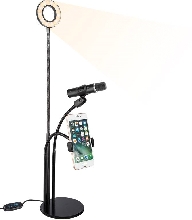Кольцевые лампы - Кольцевая лампа Selfie Ring Light 3-в-1 9 см.