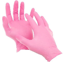 Медицинские маски - Перчатки медицинские Нитрил/Винил Wally Plastic розовые