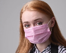 Медицинские маски - Розовая медицинская маска трехслойная