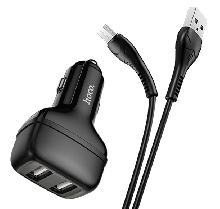 Зарядные устройства и кабели - Автомобильное зарядное устройство HOCO Z36 Leader USB - MicroUSB