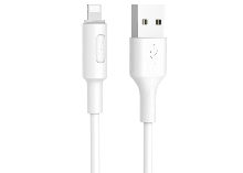 Зарядные устройства и кабели - Кабель USB HOCO X25 Soarer USB - Lightning, 2А, 1 м, белый/черный