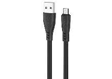 Зарядные устройства и кабели - Кабель USB HOCO X42 Soft MicroUSB, 2.4А, 1 м, черный