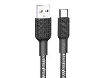 Зарядные устройства и кабели - Кабель HOCO X69 Jaeger USB - Type-C, 3A, 60W, 1 м, черный+белый