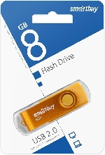 Флешки - Флешка USB 2.0 SmartBuy Twist 8GB желтый