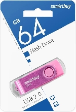 Флешки - Флешка USB 2.0 SmartBuy Twist 64GB розовый