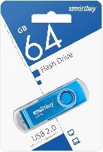 Флешки - Флешка USB 2.0 SmartBuy Twist 64GB синий