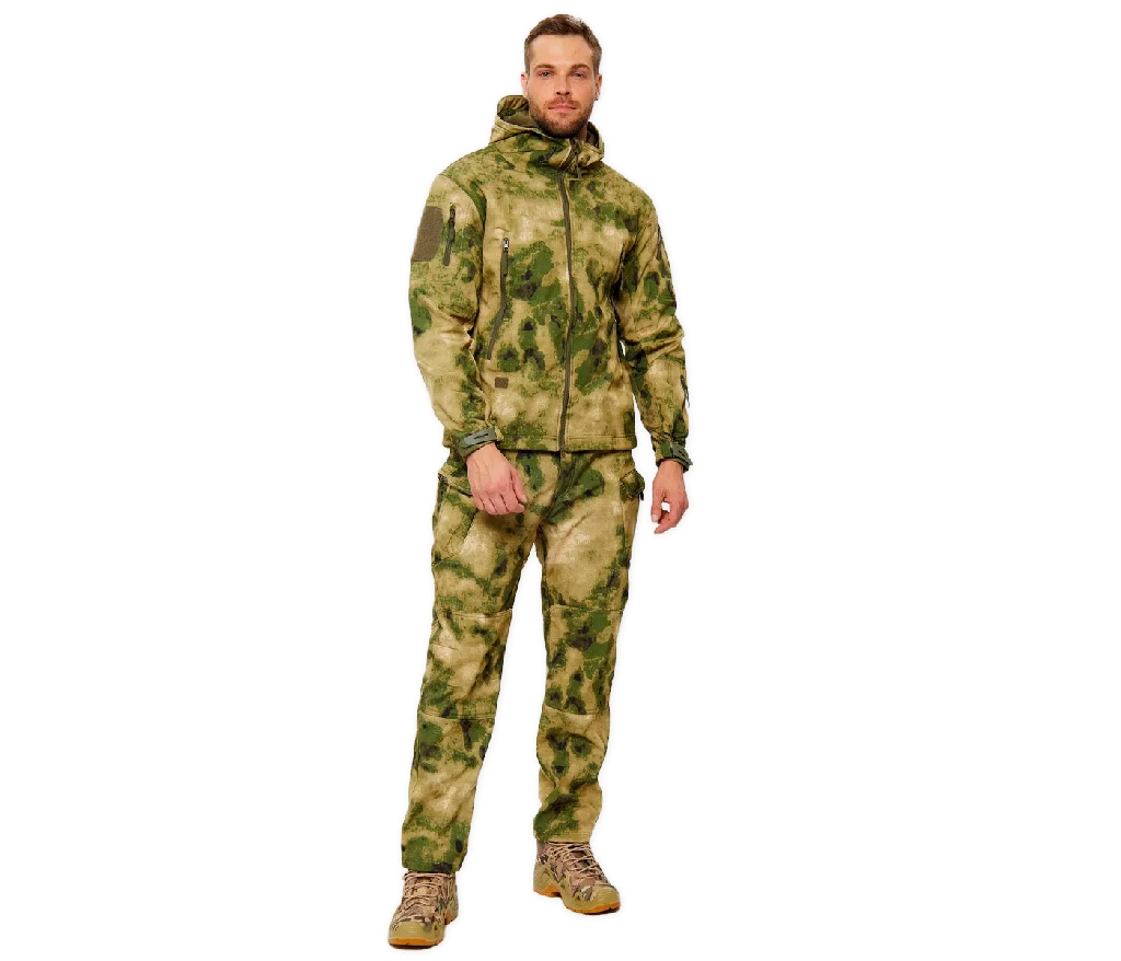 Тактический костюм Softshell демисезонный зеленый мох Снаряжение и экипировка - Тактический костюм Softshell демисезонный зеленый мох