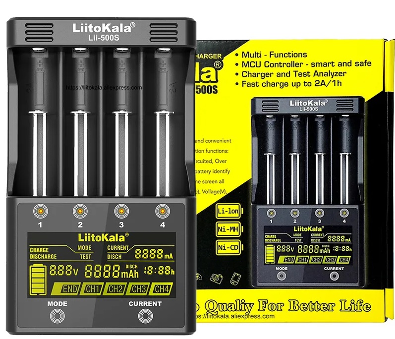 Зарядное устройство LiitoKala Lii-500S Зарядные устройства и кабели - Зарядное устройство LiitoKala Lii-500S