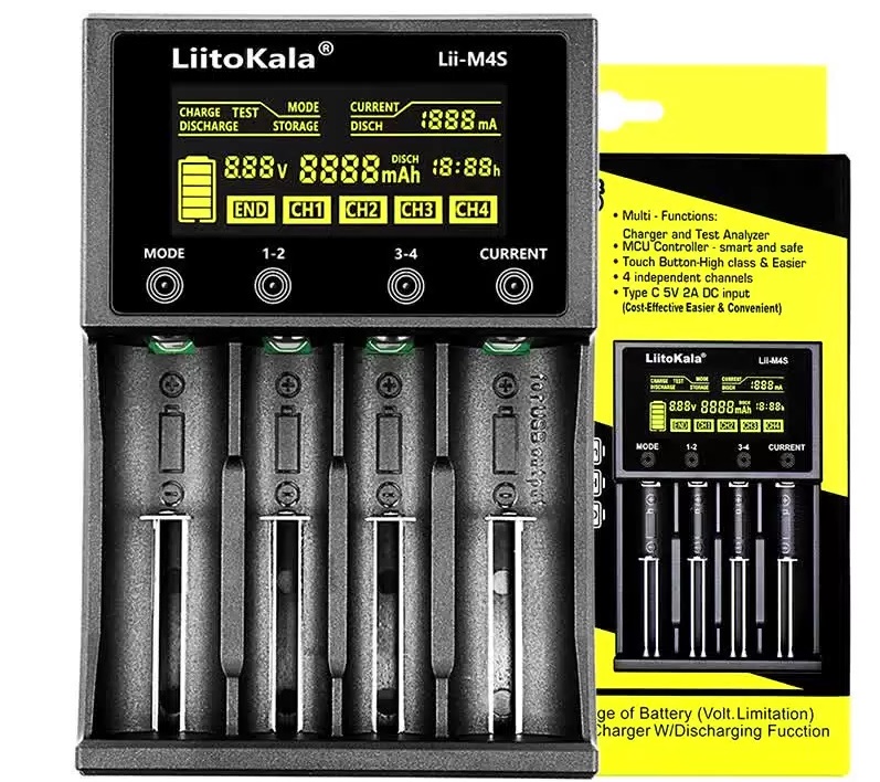 Зарядное устройство LiitoKala Lii-M4S Зарядные устройства и кабели - Зарядное устройство LiitoKala Lii-M4S