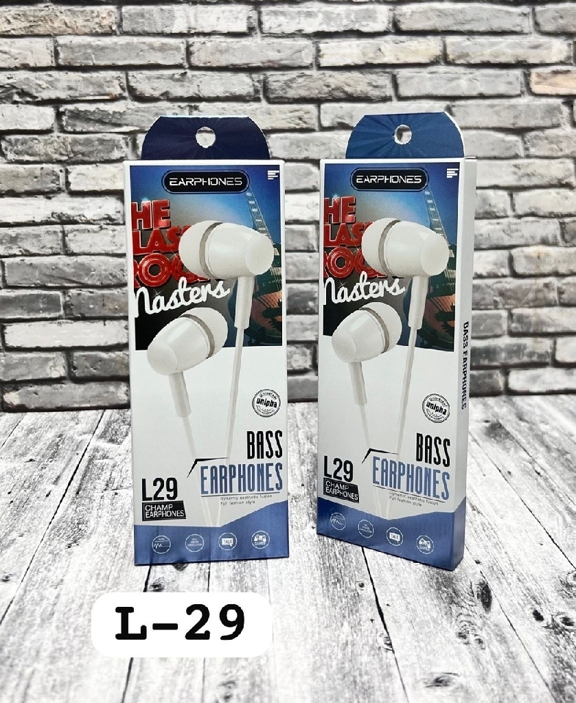 Наушники проводные Bass Earphones L29 White Проводные наушники - Наушники проводные Bass Earphones L29 White