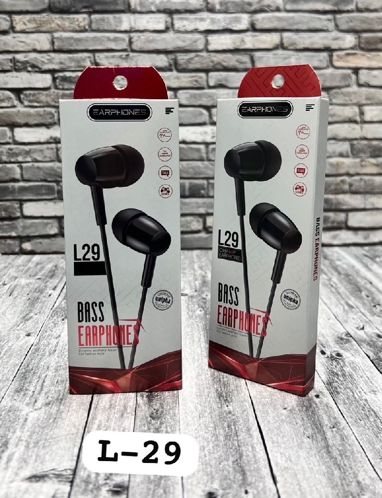 Наушники проводные Bass Earphones L29 Black Проводные наушники - Наушники проводные Bass Earphones L29 Black