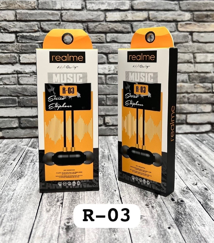 Наушники проводные Realme Music Stereo Earphone R03 Проводные наушники - Наушники проводные Realme Music Stereo Earphone R03