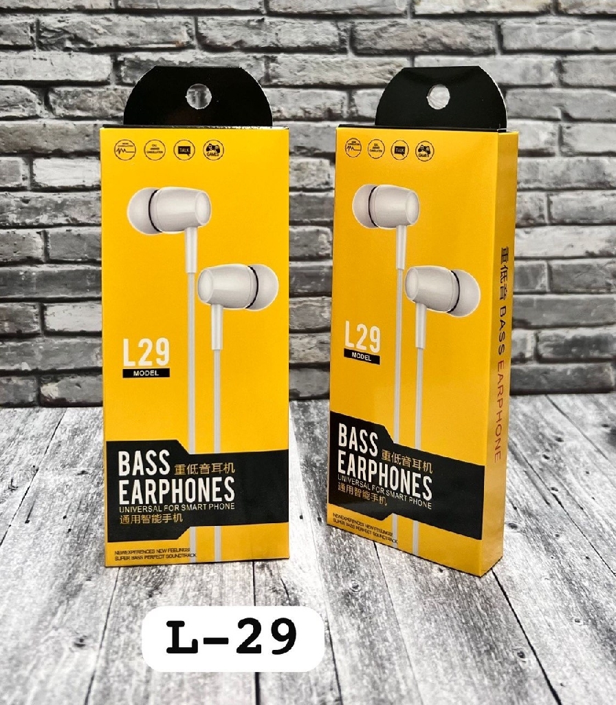 Наушники проводные Bass Earphones L29 Yellow Проводные наушники - Наушники проводные Bass Earphones L29 Yellow