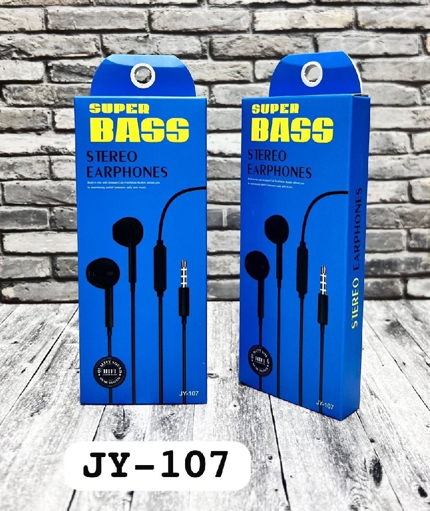 Наушники проводные Super Bass Stereo Earphones JY-107 Проводные наушники - Наушники проводные Super Bass Stereo Earphones JY-107
