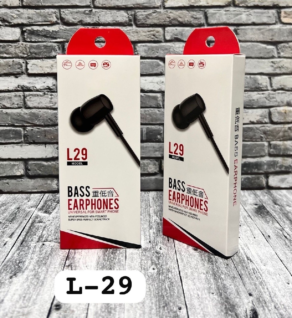 Наушники проводные Bass Earphones L29 Red Проводные наушники - Наушники проводные Bass Earphones L29 Red