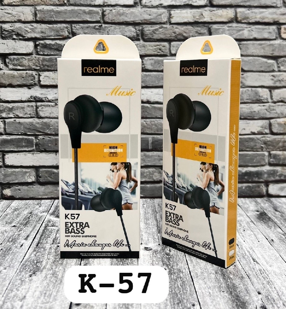 Наушники проводные Realme Music Extra Bass HiFi Sound Earphone K57 Проводные наушники - Наушники проводные Realme Music Extra Bass HiFi Sound Earphone K57
