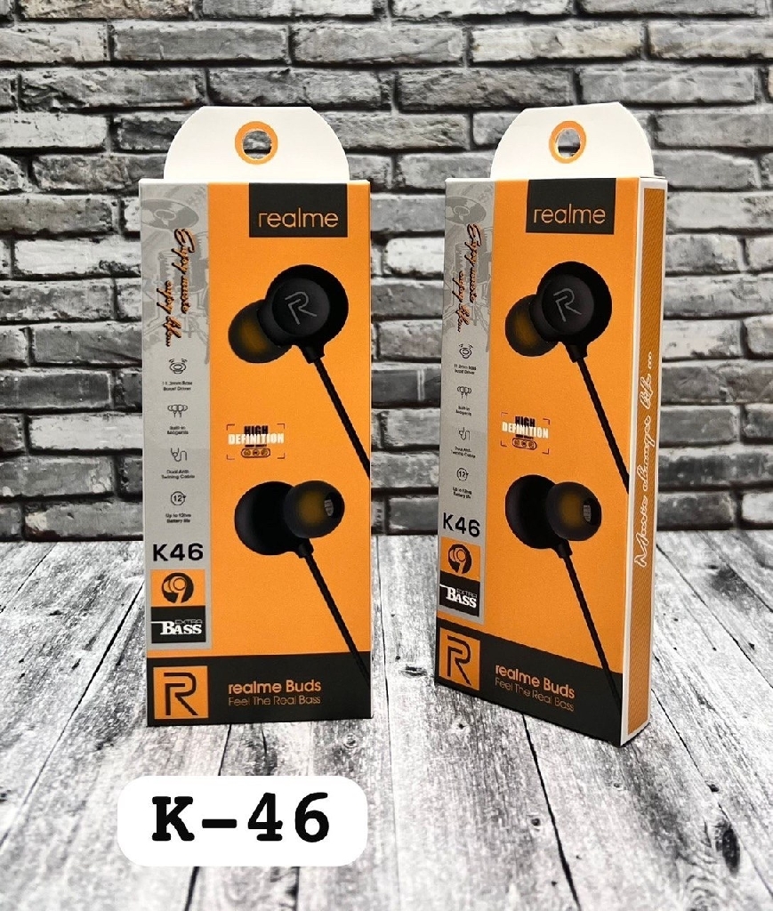 Наушники проводные Realme Buds Extra Bass K46 Проводные наушники - Наушники проводные Realme Buds Extra Bass K46