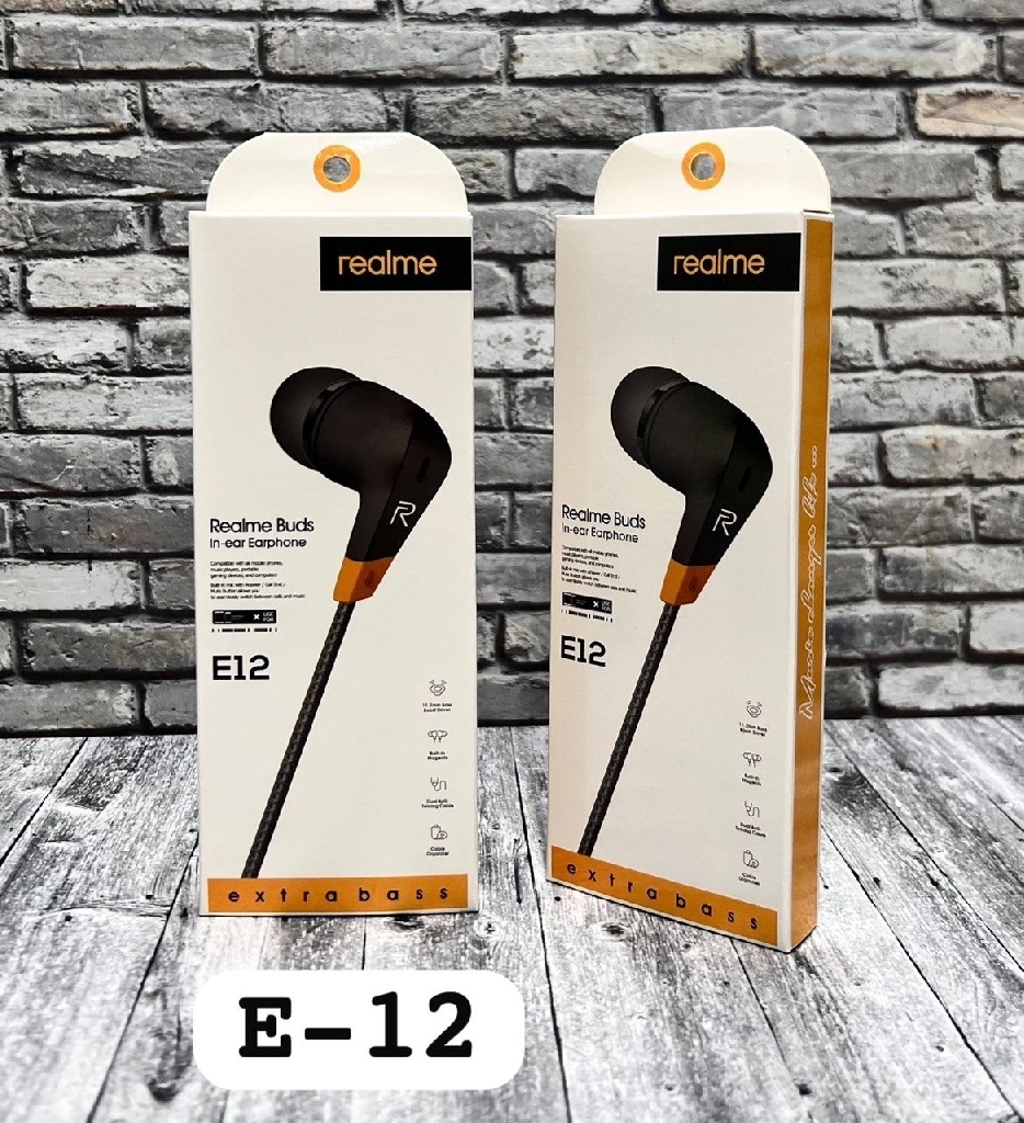 Наушники проводные Realme Buds In-ear Earphone E12 Extra Bass Проводные наушники - Наушники проводные Realme Buds In-ear Earphone E12 Extra Bass