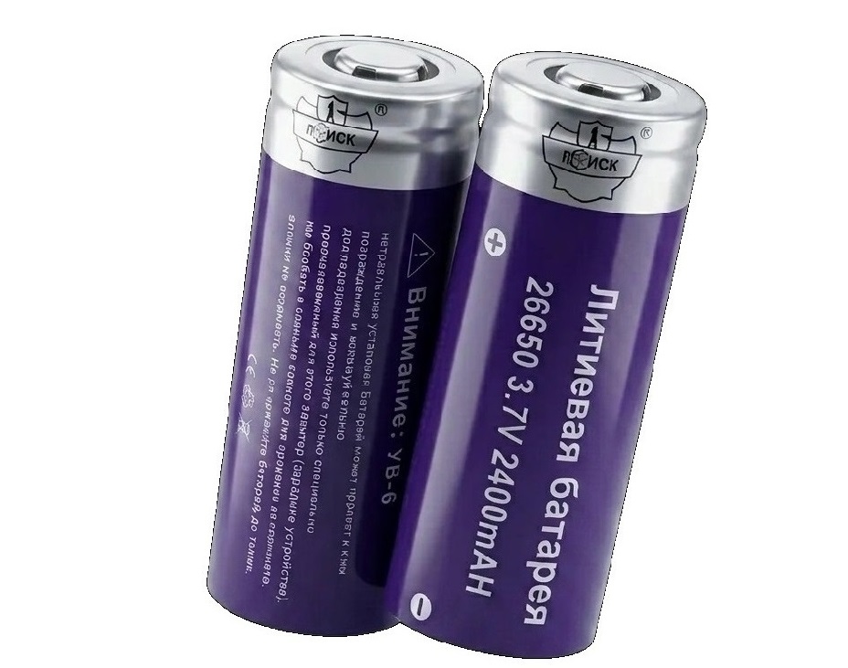 Аккумулятор Li-ion Поиск 26650 2400 mAh Батарейки и аккумуляторы - Аккумулятор Li-ion Поиск 26650 2400 mAh