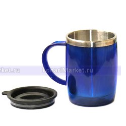 Металлическая посуда - Термокружка 330 мл. синяя