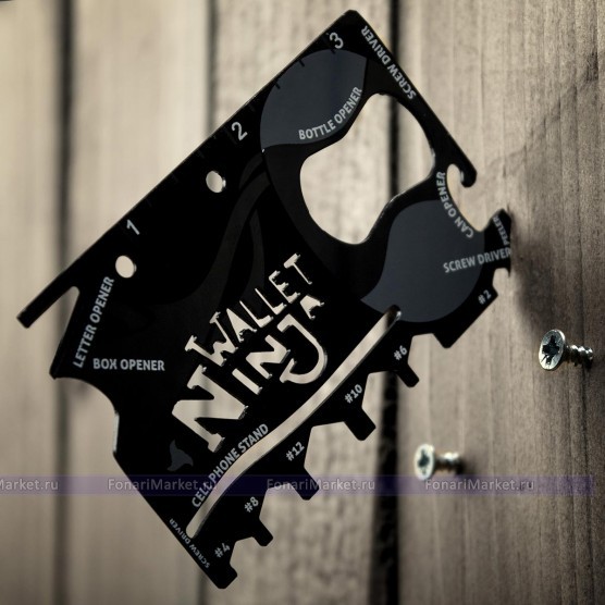 Мультитулы - Мультитул Wallet Ninja - 18 инструментов