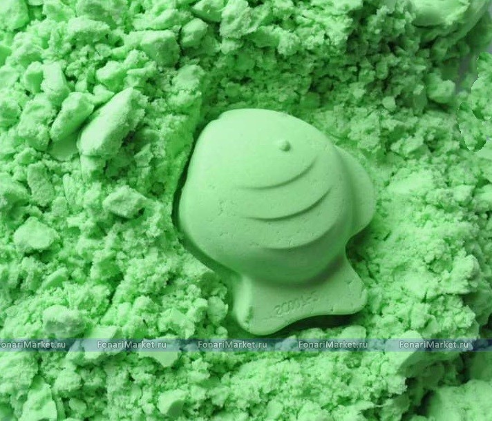 Кинетический песок - Кинетический песок Royal зелёный (400 г.) + 5 формочек