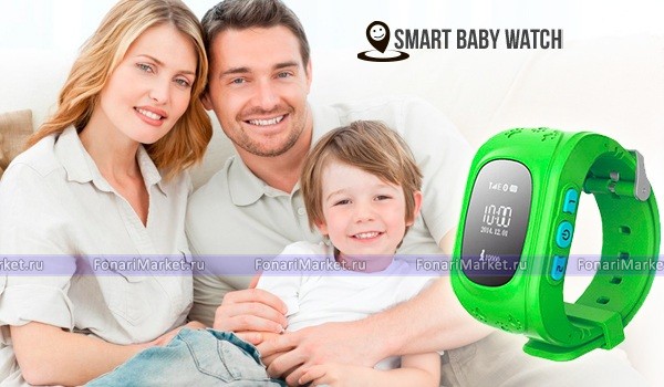 Детские часы-телефон - Детские часы-телефон Smart Baby Watch Q50 зелёные