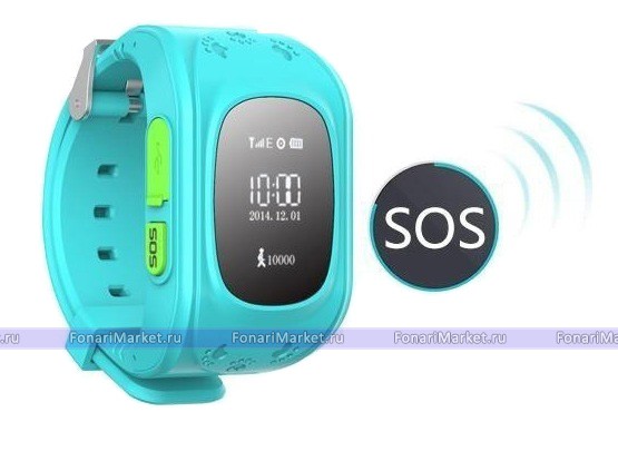 Детские часы-телефон - Детские часы-телефон Smart Baby Watch Q50 синие