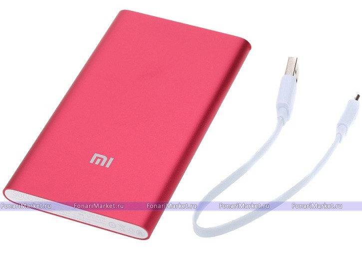Power Bank аккумуляторы - Аккумулятор Power Bank Xiaomi Mi SLIM 5000 mAh розовый